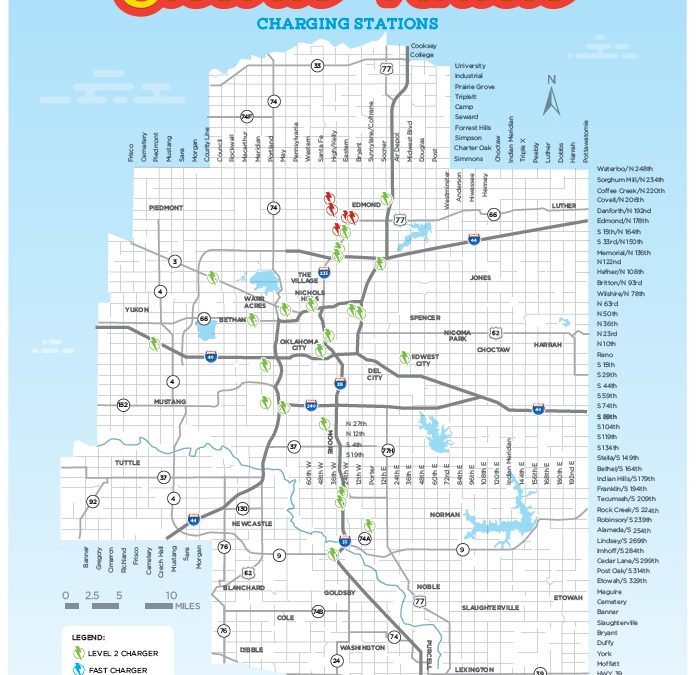 Central Oklahoma Electric Vehicle Charging Station Maps Unveiled at OKC Auto Show